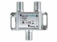 axing BAB 1-06P - Kabelsplitter - 5 - 1218 MHz - Grau - A - 6 dB - F