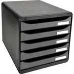 Exacompta Schubladenbox Big Box Plus 5 offene Schubladen Metallic Silber 309738D
