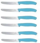 Victorinox | Tafelmesser Set | Swiss Classic | Karibikblau | 6er Pack | hochwertiger