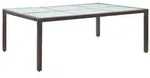 vidaXL Garten-Esstisch Braun 200x150x74 cm Poly Rattan