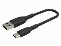 Belkin USB-C/USB-A Kabel PVC, 15cm, schwarz