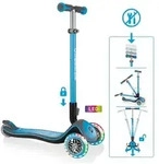 GLOBBER ELITE DELUXE LIGHTS hellblau, mit Leuchtrollen