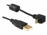 Delock Kabel USB-A Stecker > USB micro-B Stecker gewinkelt 90° oben / unten