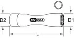 KS Tools 117.3858 3/8'' Stecknuss mit Schutzisolierung, XL, 17mm