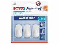 tesa Powerstrips Haken WATERPROOF Small Plastik, weiß