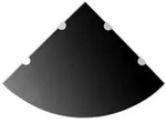 vidaXL Eckablage mit Verchromten Halterungen Glas Schwarz 45x45 cm