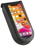 KLICKfix Phone Bag Tour M mit Adapter transparent/schwarz, mit Drehkupplung, schwarz