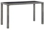 vidaXL Gartentisch Anthrazit 123x60x74 cm Poly Rattan