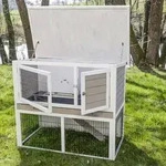 Kerbl Nagerstall mit Metallboden Lucky Wei&szlig; 115x65x100 cm