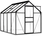 vidaXL Gew&auml;chshaus mit Fundament Anthrazit Aluminium 4,75 m2