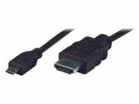 Techly HDMI kabel High Speed mit Ethernet-Micro D 5m schwarz