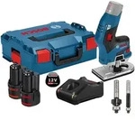 Bosch Akku-Kantenfr&auml;se GKF 12V-8 12 V / 2x 2,0 Ah Akku + Ladeger&auml;t inkl. 2x Fr&auml;ser