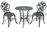 vidaXL 3-tlg. Bistro-Set Aluminiumguss Gr&uuml;n