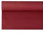Papiertischtuch mit Damastpr&auml;gung 8 m x 1,2 m bordeaux. Material: Papier,...