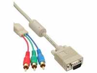 InLine® VGA RGB Kabel, VGA Stecker an 3x Cinch Stecker, 2m Kabel SVGA / VGA...