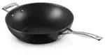 Le Creuset 0630870273213, Rund, Wok-/Bratpfanne, Schwarz, Edelstahl, Aluminium, 4,7