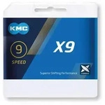 "KMC Schaltungskette X9, 1/2" x 11/128", 114 Glieder, 6,6 mm, 9-fach, silber-grau"