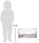 small foot 11778 Puppengitterbett aus Holz mit weicher Matratze
