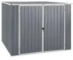 vidaXL Ger&auml;tehaus Grau 195x198x159 cm Verzinkter Stahl