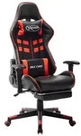 vidaXL Gaming-Stuhl mit Fu&szlig;st&uuml;tze Schwarz und Rot Kunstleder
