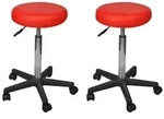 vidaXL B&uuml;rohocker 2 Stk. Rot 35,5x84 cm Kunstleder