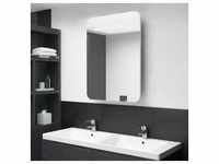 vidaXL LED-Spiegelschrank fürs Bad Glänzend Weiß 60x11x80 cm
