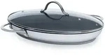 Kelomat Fischpfanne Perfekt 38x26 cm mit Glasdeckel Edelstahl Induktion