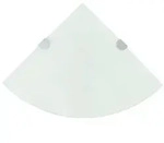 vidaXL Eckablage mit Verchromten Halterungen Glas Wei&szlig; 35x35 cm