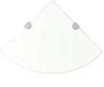 vidaXL Eckablage mit Verchromten Halterungen Glas Transparent 35x35 cm