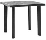 vidaXL Gartentisch Anthrazit 80x75x72 cm Kunststoff