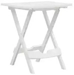 vidaXL Gartentisch Klappbar 44,5x38,5x50 cm Wei&szlig;