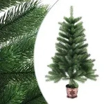 vidaXL K&uuml;nstlicher Weihnachtsbaum Naturgetreue Nadeln 90 cm Gr&uuml;n