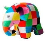 Elmar: Pl&uuml;sch-Elefant Elmar Der buntkarierte Stoff-Elefant mit eingesticktem Mund