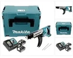 Makita DFR 750 RGJ Akku Magazinschrauber 18V 45-75mm + 2x Akku 6,0Ah +...