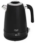 Adler AD 1295 Edelstahl-Wasserkocher 1,7 L mit LCD-Display - Schwarz