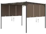 vidaXL Gartenpavillon mit Seitenvorhang 3x3x2,25 m Taupe