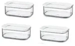 Mepal | Modula Vorratsdose Set | 425 ml | transparente Kunststoffbeh&auml;lter mit