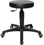 Drehhocker Tec 70 m.Rl.Kunstlederpolster schwarz Sitz-H.390-520mm TOPSTAR