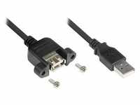 Good Connections® Verlängerung USB 2.0 Stecker A an Einbaubuchse A, 1m