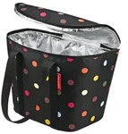 KLICKfix Thermo-Tasche f&uuml;r Lenkerkorb dots,34x26x25 cm, schwarz/bunt