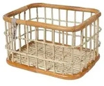 Basil Fahrradkorb Green Life Rattan L 46x35x28cm, weitmaschig, natur/braun