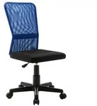 vidaXL B&uuml;rostuhl Schwarz und Blau 44x52x100 cm Netzgewebe