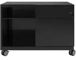 Rollschrank Note Caddy Schubladen rechts Rollschrank Note HxBxT 563x800x490mm schwarz