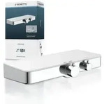 OCEAN Thermostat Duscharmatur, Chrom/Wei&szlig;, mit Glasablage