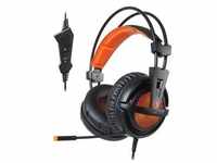 SADES A6 Gaming Headset, orange, USB, kabelgebunden, 7.1 Surround Sound, Over Ear,