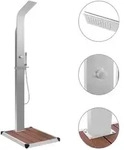 vidaXL Gartendusche mit Bodenelement WPC Edelstahl