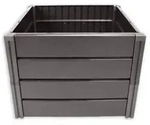 KHW | Hochwertiges Hochbeet | Demeter M | platzsparend | 82 &times; 82 &times; 61 cm - 336