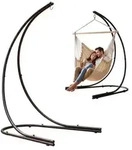 Bis 150kg: XL H&auml;ngesessel Gestell Outdoor - 210cm St&auml;nder f&uuml;r H&auml;ngestuhl...