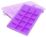 Intirilife 2x Eisw&uuml;rfelformen in LILA &ndash; 2er Set &agrave; 15 F&auml;cher Eisw&uuml;rfel
