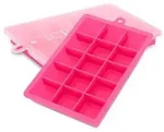 Intirilife 2x Eisw&uuml;rfelformen in PINK &ndash; 2er Set &agrave; 15 F&auml;cher Eisw&uuml;rfel